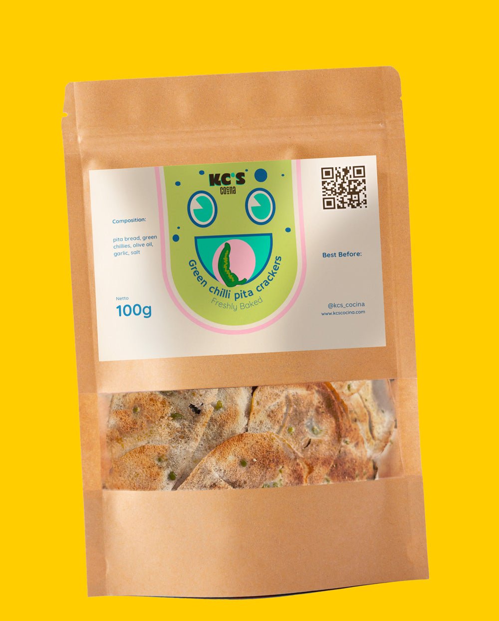 Green Chilli Pita Crackers