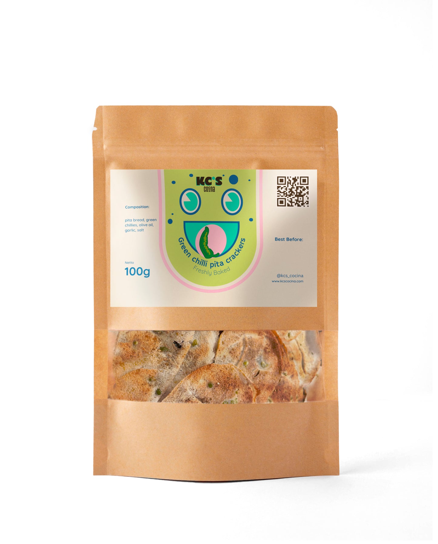 Green Chilli Pita Crackers