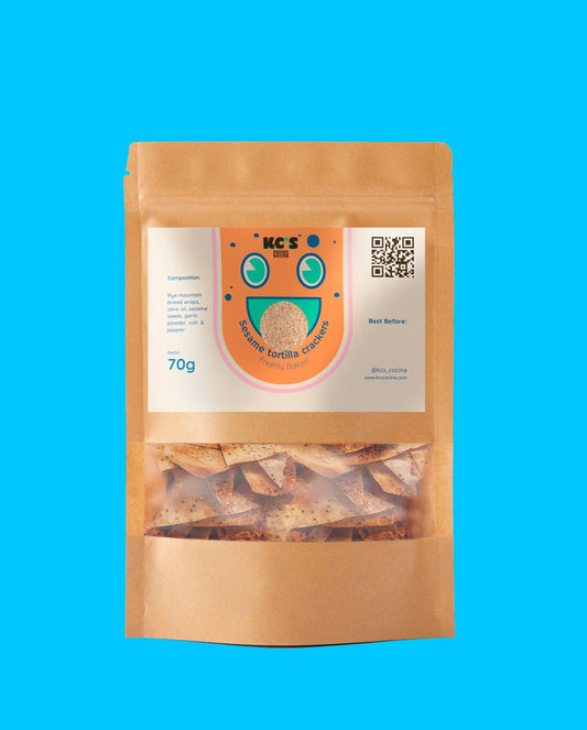 Spicy Sesame Tortilla Crackers