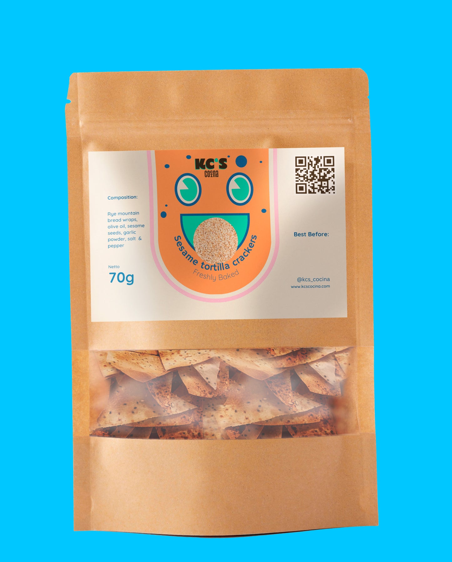 Spicy Sesame Tortilla Crackers