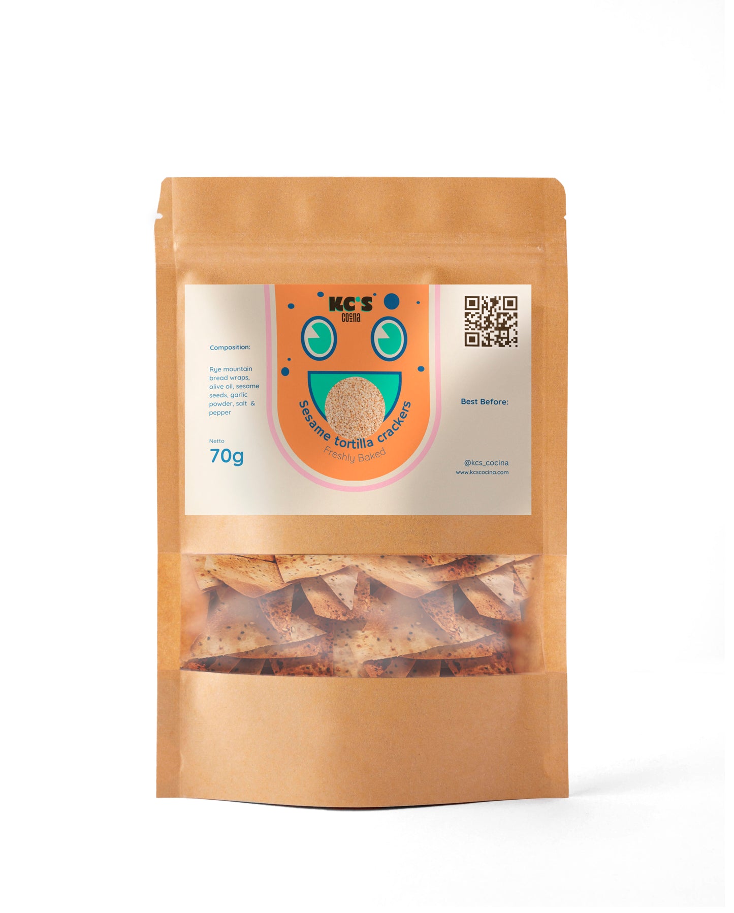 Spicy Sesame Tortilla Crackers