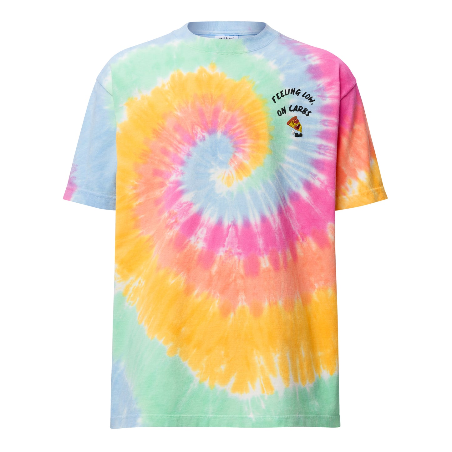 Feeling low, on carbs oversized tie-dye tee