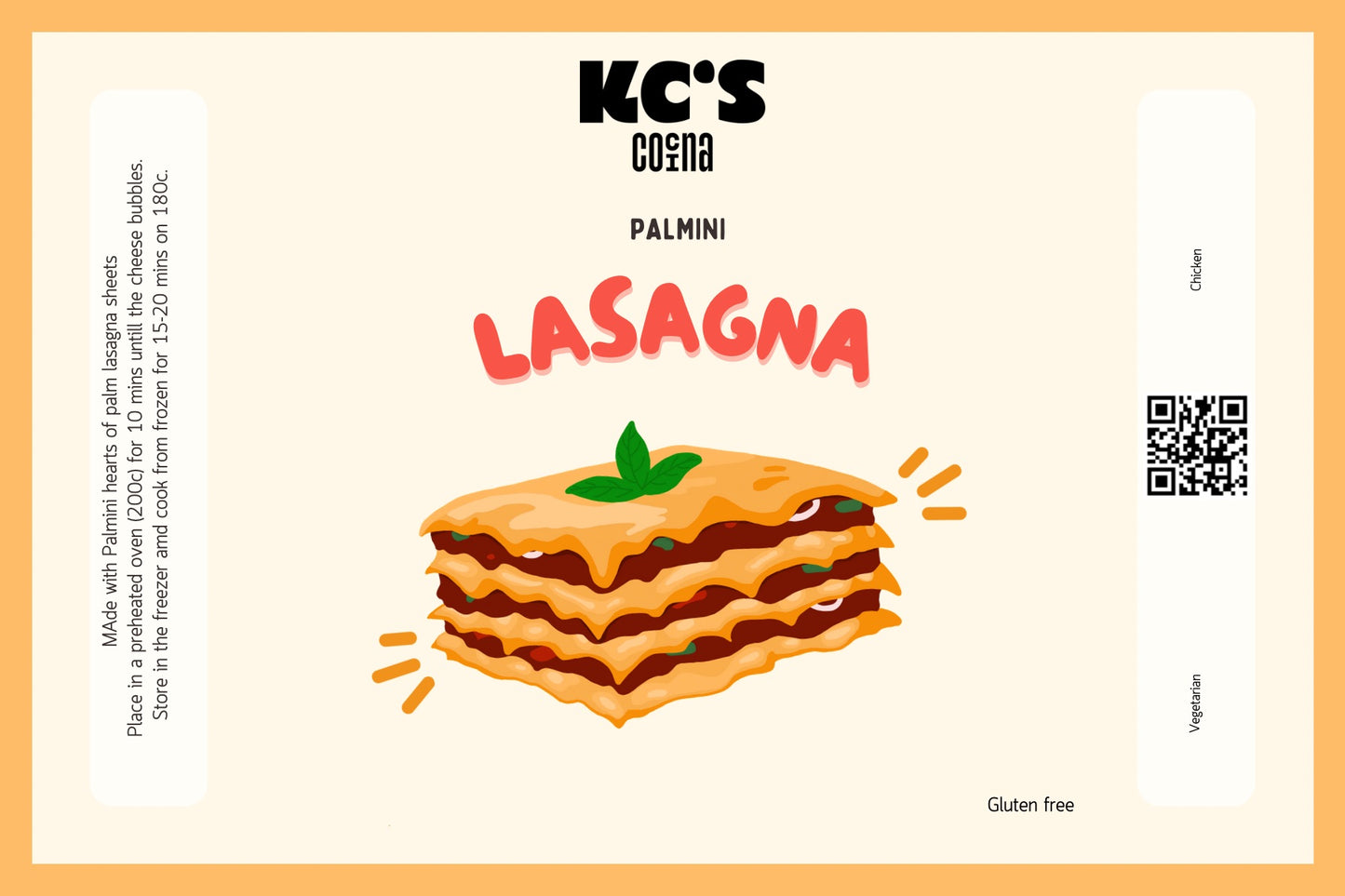 Gluten Free Vegan (walnut and sunflower seeds) Lasagna (feeds 4)
