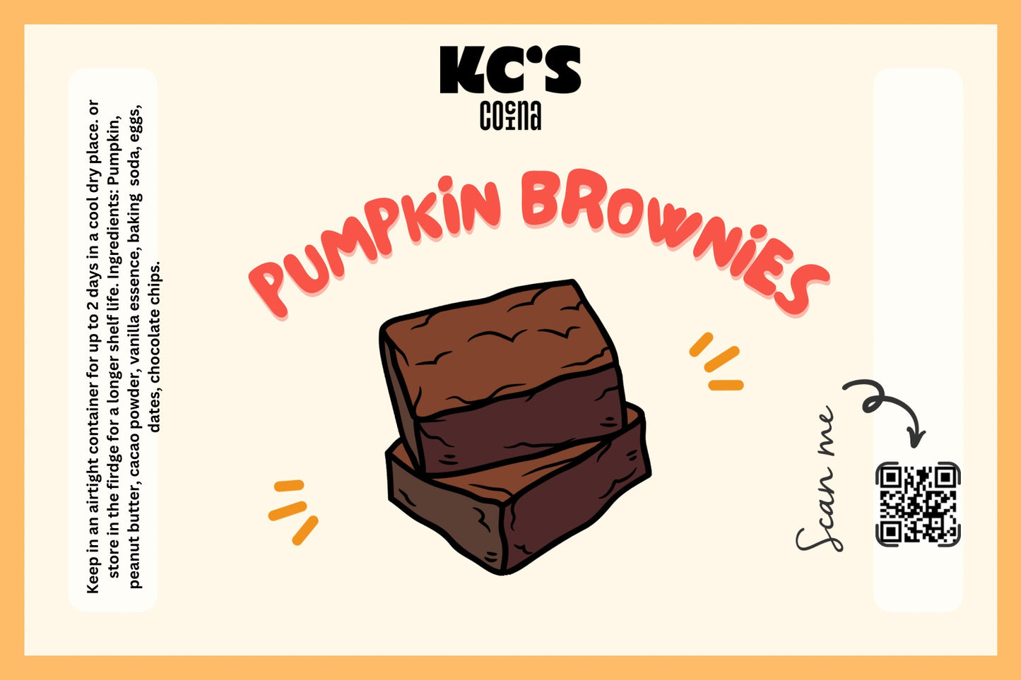 Pumpkin brownies