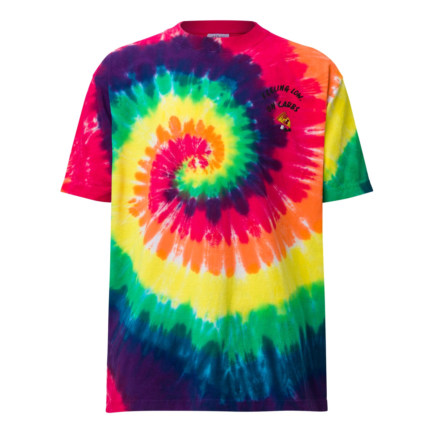 Feeling low, on carbs oversized tie-dye tee