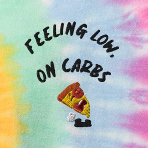 Feeling low, on carbs oversized tie-dye tee